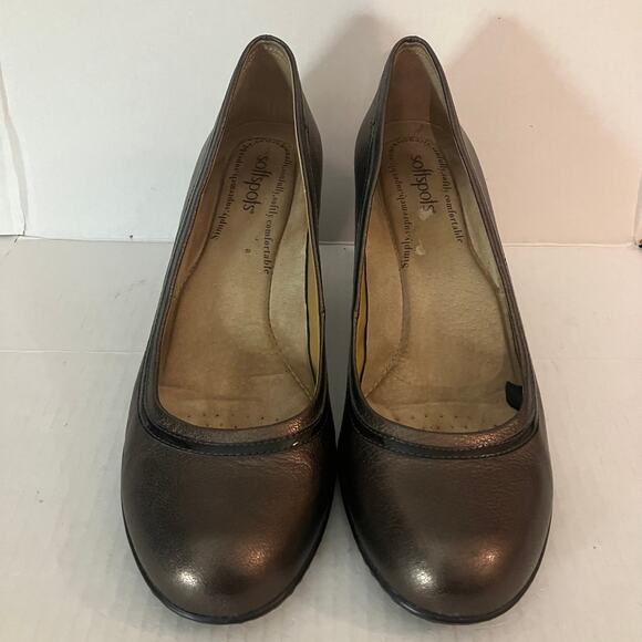 Softspots Women’s Metallic Brown Size 9.5 Shoes with 2” Heels - Picture 2 of 8